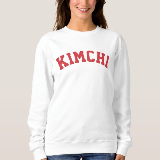 Koreans beroemd gerecht Kimchi | Rode kleur tekst Trui (Voorkant)