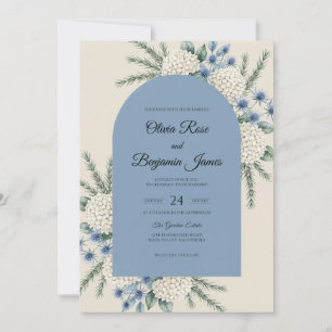 Korenbloem Baby's Adem Eucalyptus Bruiloft Kaart