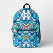 Korenbloem Balanced Harmony Kleuren Abstracte Lijn Bedrukte Rugzak (Voorkant)