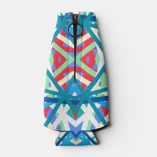 Korenbloem Balanced Harmony Kleuren Abstracte Lijn Flesjeskoeler (Achterkant)