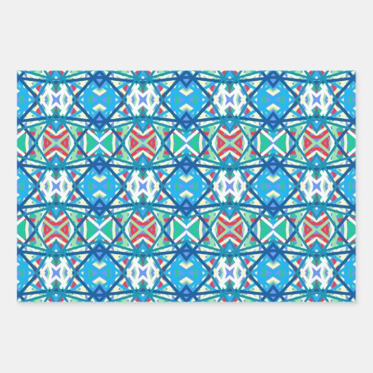 Korenbloem Balanced Harmony Kleuren Abstracte Lijn Inpakpapier Vel (Voorkant 2)