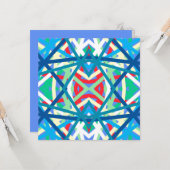 Korenbloem Balanced Harmony Kleuren Abstracte Lijn Kaart (Voorkant / Achterkant in situ)