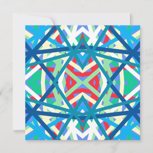 Korenbloem Balanced Harmony Kleuren Abstracte Lijn Kaart (Voorkant)