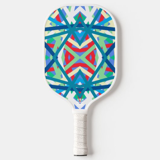 Korenbloem Balanced Harmony Kleuren Abstracte Lijn Pickleball Paddle (Voorkant)