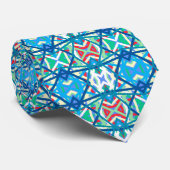 Korenbloem Balanced Harmony Kleuren Abstracte Lijn Stropdas (Opgerold)