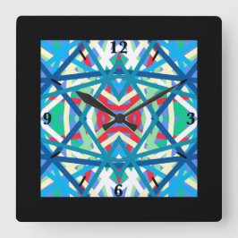 Korenbloem Balanced Harmony Kleuren Abstracte Lijn Vierkante Klok