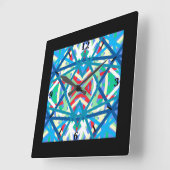 Korenbloem Balanced Harmony Kleuren Abstracte Lijn Vierkante Klok (Hoek)