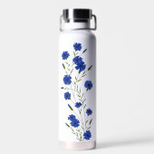 Korenbloem Blauw Botanisch Waterfles (Achterkant)