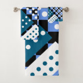 Korenbloem blauw en donkerblauw bad handdoek (Insitu)