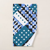 Korenbloem blauw en donkerblauw bad handdoek (Handdoek)