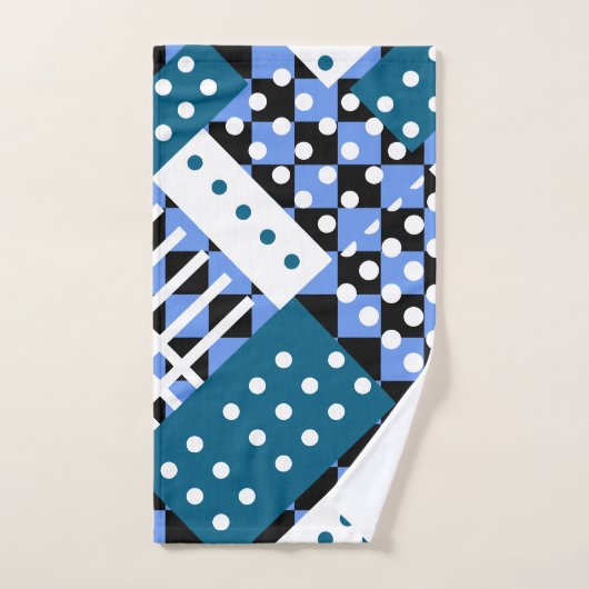 Korenbloem blauw en donkerblauw bad handdoek (Handdoek)