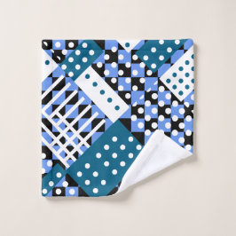 Korenbloem blauw en donkerblauw bad handdoek