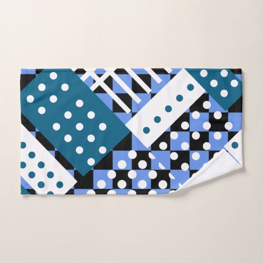 Korenbloem blauw en donkerblauw bad handdoek (Handdoek)