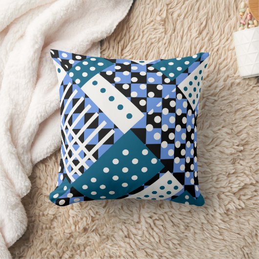 Korenbloem blauw en donkerblauw kussen (Deken)