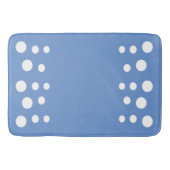 Korenbloem Blauw en wit Modern Bubbles Stippen Badmat (Voorkant)