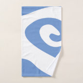 Korenbloem Blauw en Wit Swirl Wave Bad Handdoek (Handdoek)