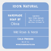 korenbloem blauw | Etiketten van zeepingrediënten (Voorkant)