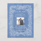 Korenbloem Blauw Foto Bloemen Opslaan Datum Briefkaart (Voorkant)