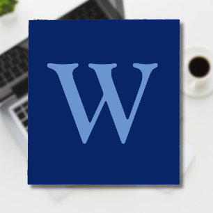 Korenbloem Blauw Initiaal Letter   saffier blauw Notitieblok