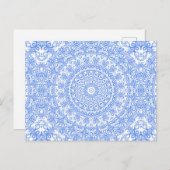 Korenbloem Blauw Mandala Patroon Briefkaart (Voorkant / Achterkant)
