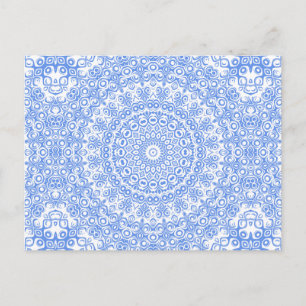 Korenbloem Blauw Mandala Patroon Briefkaart