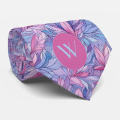 Korenbloem Blauw & Mauve Waterverf Stropdas (Opgerold)