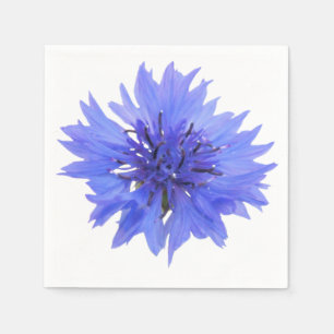 korenbloem blauw servet