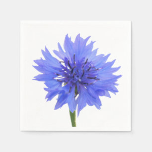 korenbloem blauw servet
