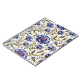 Korenbloem blauw  stijl bloemig notitieboek (Linkerzijde)