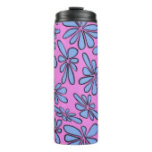 Korenbloem blauw vrije spirit floral thermosbeker (Voorkant)