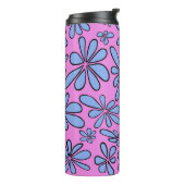 Korenbloem blauw vrije spirit floral thermosbeker (Gedraaid links)