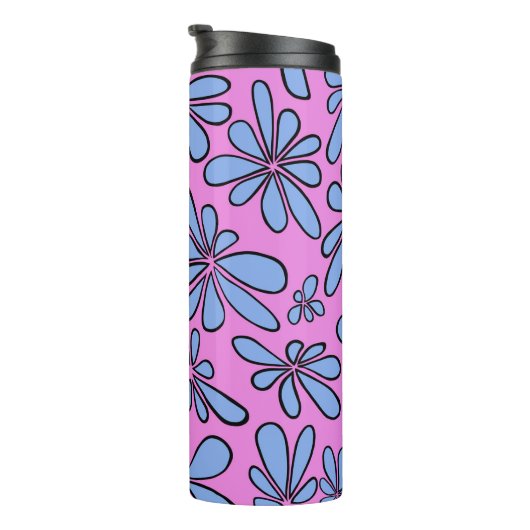 Korenbloem blauw vrije spirit floral thermosbeker (Geroteerd rechts)