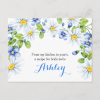 Korenbloem Blauw Wit Daisy Bloemen Recept Kaart