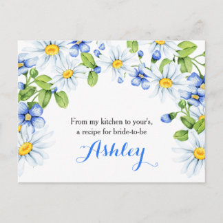 Korenbloem Blauw Wit Daisy Bloemen Recept Kaart
