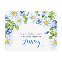 Korenbloem Blauw Wit Daisy Bloemen Recept Kaart