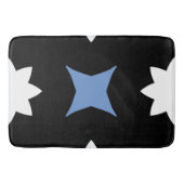 Korenbloem Blauw wit Zwart Geometrisch Badmat (Voorkant)