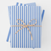 Korenbloem Blauw & Witte Strepen Inpakpapier Vel (In situ)