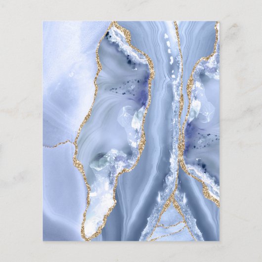 Korenbloem blauwe agaat flyer (Achterkant)