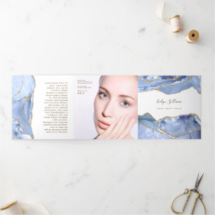 Korenbloem Blauwe Agaat Trifold Brochure Drieluik Kaart
