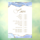 Korenbloem Blauwe Agate Diensten Menu Raamsticker (Vel 3)