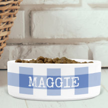 Korenbloem Blauwe Gingham Geruite Gepersonaliseerd