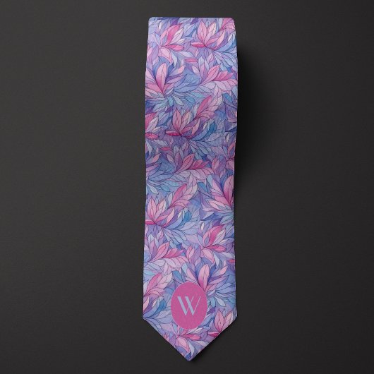 Korenbloem Blauwe & Mauve Aquarel Stropdas