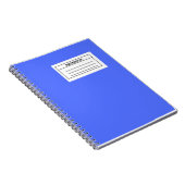 Korenbloem Blauwe Spiraal Foto Notitieboek (Rechterzijde)