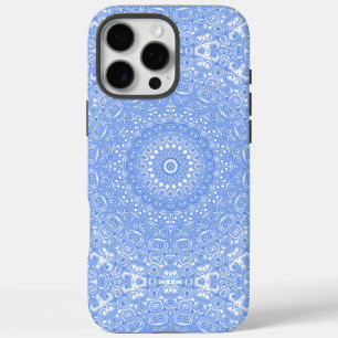 Korenbloem Blauwe Symmetrie Mandala iPhone 16 Pro Max Hoesje