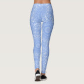 Korenbloem Blauwe Symmetrie Mandala Leggings (Achterkant)