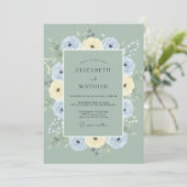 Korenbloem Boter Ranunculus Gedempte Eucalyptus Br Kaart (Staand voorkant)