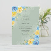 Korenbloem Boter Wilde Bloemen Bruiloft Kaart (Staand voorkant)