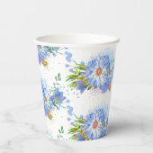 Korenbloem Bruiloftsontbijt Papieren Bekers (Achterkant)