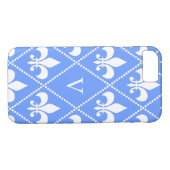 Korenbloem Fleur de Lis w / monogram Case-Mate iPhone Case (Achterkant (Horizontaal))