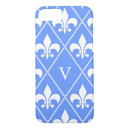 Korenbloem Fleur de Lis w / monogram Case-Mate iPhone Case (Achterkant)